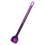 Long titanium spork anodized purple