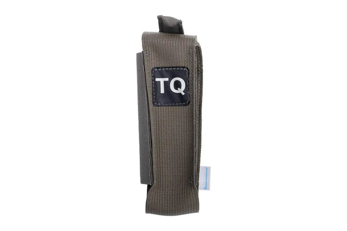 Front image of ranger green tourniquet pouch on a white backdrop