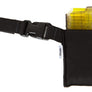 Black belt hanger for Marco dispenser side with Marco dispenser inserted